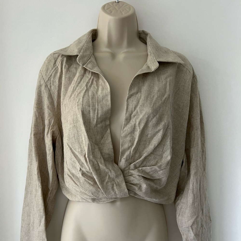 Zara Beige Crop Top